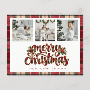 BUDGET Moderne lebendige Weihnachtskarte Flyer