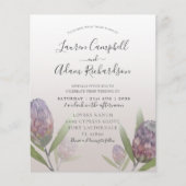 Budget Moderne Lila Blumenhochzeit (Vorderseite)