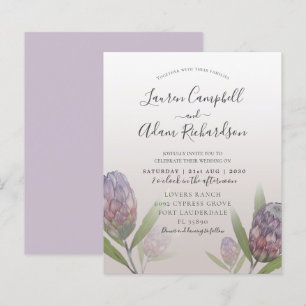 Budget Moderne Lila Blumenhochzeit