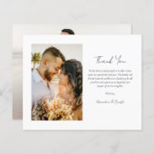 Budget Moderne Minimal Foto Hochzeit Vielen Dank (Vorne/Hinten)