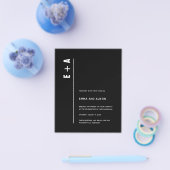 Budget Moderne Minimal Schwarz kühne Initialen Hoc Flyer (Einzeln)