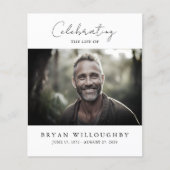 Budget Moderne Minimalistische Beerdigung (Vorderseite)