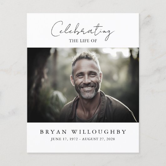 Budget Moderne Minimalistische Beerdigung (Vorderseite)