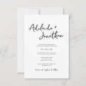 Budget Moderne Minimalistische Einladung zur Hochz (Vorderseite)