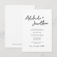 Budget Moderne Minimalistische Einladung zur Hochz