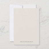 Budget Moderne Minimalistische Elfenbeinhochzeit Einladung (Rückseite)