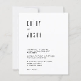 BUDGET Moderne Minimalistische Foto-Hochzeitseinla