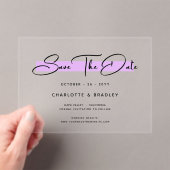 Budget Moderne Minimalistische Schrift Save the Da Acryleinladungen (Insitu (Handheld))