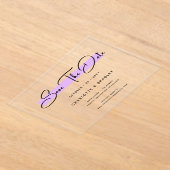 Budget Moderne Minimalistische Schrift Save the Da Acryleinladungen (Ablage )