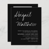 Budget Moderne Minimalistische Schwarze Hochzeit E (Vorne/Hinten)