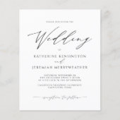 Budget Moderne Minimalistische Skripteinladung (Vorderseite)