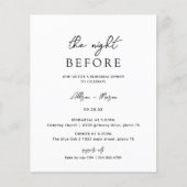 Budget Moderne Nacht vor Probe Abendessen (Vorderseite)