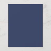 Budget Moderne Navy Blue Script Einladung (Rückseite)
