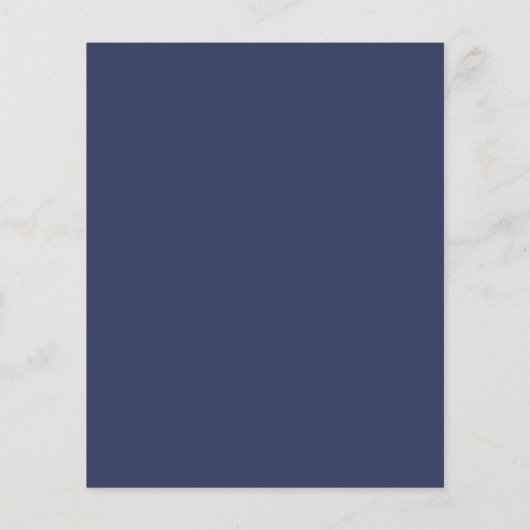 Budget Moderne Navy Blue Script Einladung (Rückseite)