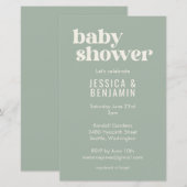 Budget Moderne Niedlich Sage Green Baby Dusche lad (Vorne/Hinten)