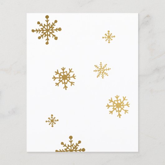 Budget Moderne Niedliche Snowflake Foto Ferienkart (Rückseite)