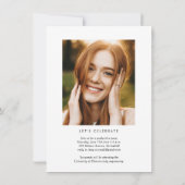 Budget Moderne Partei für zwei Fotos Einladung (Rückseite)