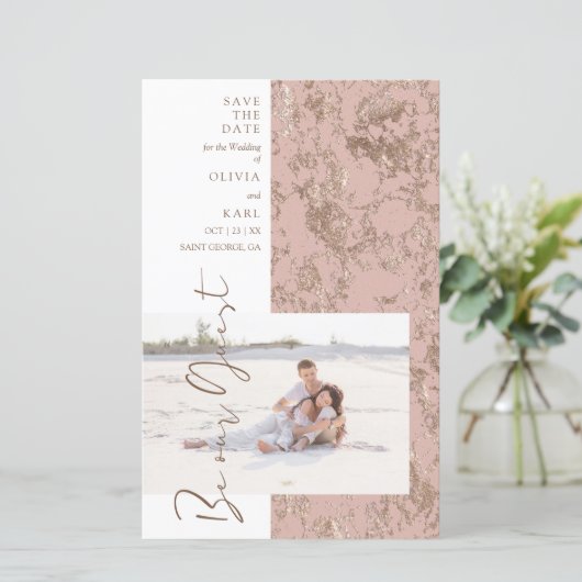 Budget Moderne Rose Gold ist unser Foto (Stehend Vorderseite)