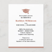 Budget Moderne Rose Rosa Arch Grad Ankündigung Flyer (Hinten)