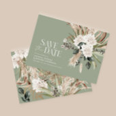 Budget Moderne rustikale Pampen Save the Date Mitteilungskarte