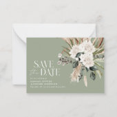 Budget Moderne rustikale Pampen Save the Date Mitteilungskarte (Vorderseite)