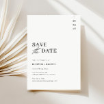 Budget Moderne Schwarz-Weiß-Schrift-Hochzeit Save The Date<br><div class="desc">Verkünden Sie Ihre Liebe, ohne die Bank zu brechen! Dieses preisgünstige Save the Date verfügt über einen modernen Script-Schriftart auf einem knackigen Schwarz-Weiß-Hintergrund, der Ihre Liebe mit einer Touch von Eleganz lasse. Es ist einfach zu personalisieren mit Ihren Namen und Hochzeitsdatum, es ist perfekt für Paare, die eine schicke und...</div>
