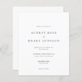 BUDGET Moderne schwarz-weiße Hochzeit (Vorne/Hinten)