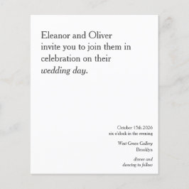 Budget Moderne Schwarz-weiße Hochzeitseinladung