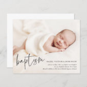 Budget Moderne Skripttaufe Einladung (Vorne/Hinten)