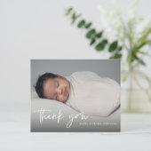 Budget Moderne Skripttaufe Vielen Dank Papier-Blat (Stehend Vorderseite)