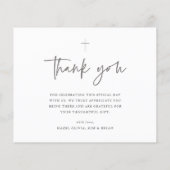 Budget Moderne Skripttaufe Vielen Dank Papier-Blat (Rückseite)