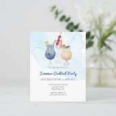 Budget Moderne Summer Cocktail Party Einladungen (Stehend Vorderseite)