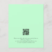 Budget Moderne Text Mint QR Code Hochzeit einladen (Rückseite)