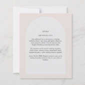 Budget Moderne Typografie Arch Minimalistische Hoc (Rückseite)