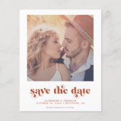 Budget Moderne Typografie Boho Foto Save the Date (Vorderseite)
