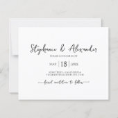 Budget Moderne Typografie Collage Save the Date (Rückseite)