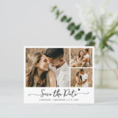 Budget Moderne Typografie Collage Save the Date (Stehend Vorderseite)