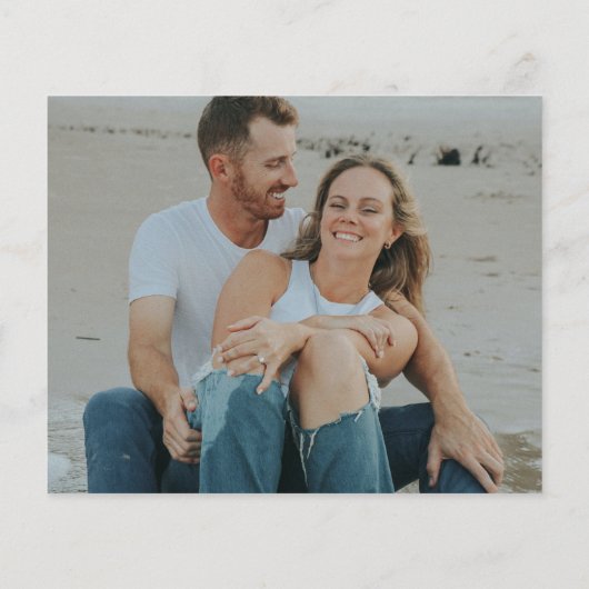 Budget Moderne Typografie Collage Save the Date Flyer (Hinten)