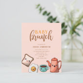 Budget Moderne Typografie Kawaii Baby Brunch (Stehend Vorderseite)