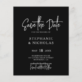 Budget Moderne Typografie Save the Date Flyer