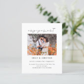 Budget Moderne Verlobung des Skript-Fotos Ankündig (Stehend Vorderseite)