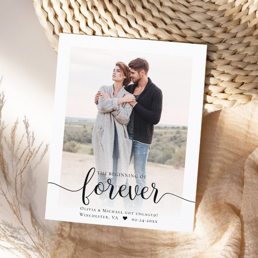 Budget Moderne Verlobung des Skript-Fotos Ankündig