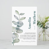 Budget Moderne Wasserfarbe Eucalyputus Grüne Hochz (Stehend Vorderseite)