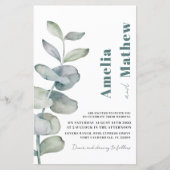 Budget Moderne Wasserfarbe Eucalyputus Grüne Hochz (Vorderseite)