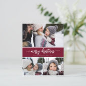 Budget Moderne Weihnachts-Collage Card (Stehend Vorderseite)
