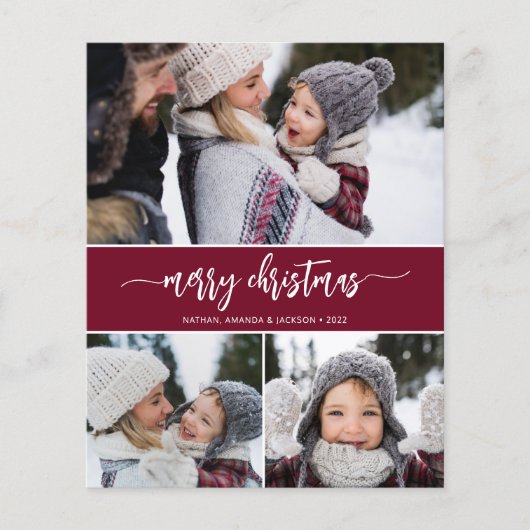 Budget Moderne Weihnachts-Collage Card (Vorderseite)