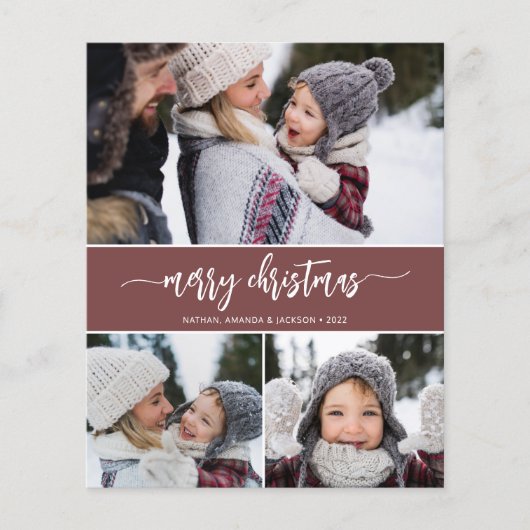 Budget Moderne Weihnachts-Collage Card (Vorderseite)