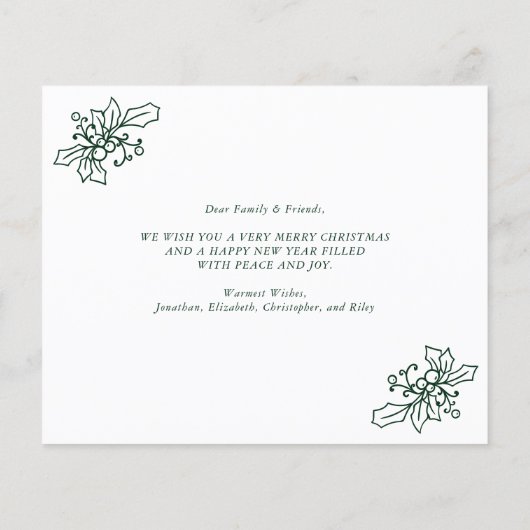 Budget Moderne Weihnachts-Collage Weihnachtskarte (Rückseite)