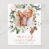 Budget Moderne Weihnachts-Fotokarte (Vorderseite)