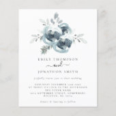 Budget Moderne Weihnachtsbouquet Hochzeit Einladun (Vorderseite)